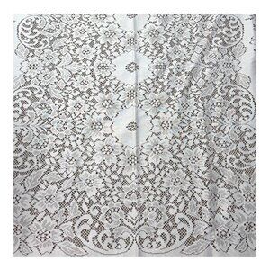 Vintage Lace Tablecloth 89" X 65" Floral Design Large Banquet Table Victorian